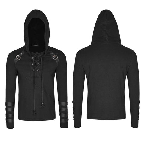 Kapuzen-Loop-Ärmel lange Punk-Pullover für Männer