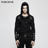 Kapuzen-Loop-Ärmel lange Punk-Pullover für Männer