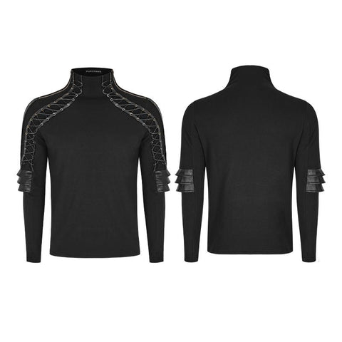 Strickpanzer Stereo Punk T-Shirts mit Rollkragenpullover