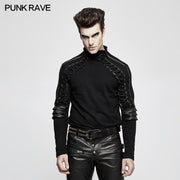 Strickpanzer Stereo Punk T-Shirts mit Rollkragenpullover
