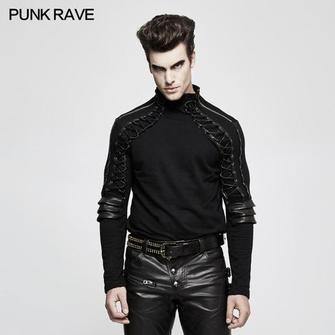 Strickpanzer Stereo Punk T-Shirts mit Rollkragenpullover