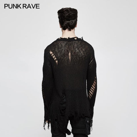 Dünner Garn Loose Punk Sweaters Pullover mit Dekadenzgefühl