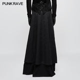 Jacquard Stoff Halblanger schwarzer Gothic Rock für Herren
