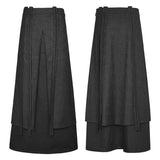 Jacquard Stoff Halblanger schwarzer Gothic Rock für Herren