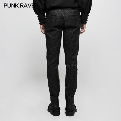 Schöne Jacquard Chinese Frog Black Gothic Hose für Männer