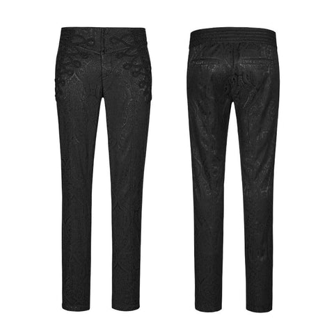 Schöne Jacquard Chinese Frog Black Gothic Hose für Männer