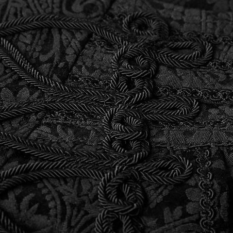 Schöne Jacquard Chinese Frog Black Gothic Hose für Männer