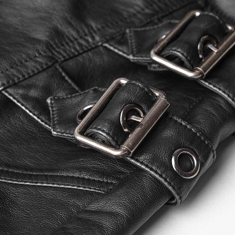 Persönlichkeit Split Stitch Leder Punk Hose für Männer