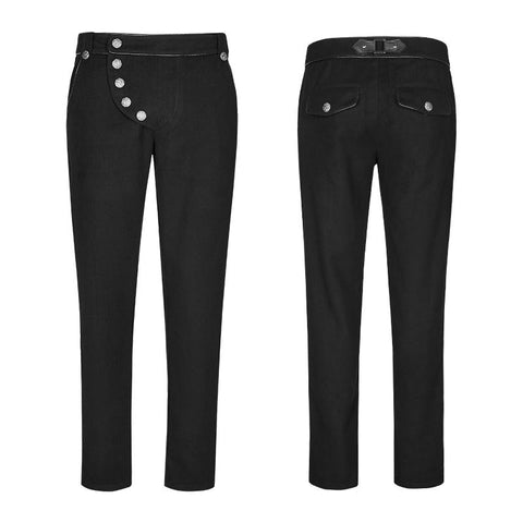 Militäruniform Freizeit Punk Hose Wildlederanzüge Gewebte gestreifte Kammgarnhose