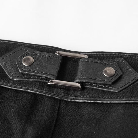 Militäruniform Freizeit Punk Hose Wildlederanzüge Gewebte gestreifte Kammgarnhose