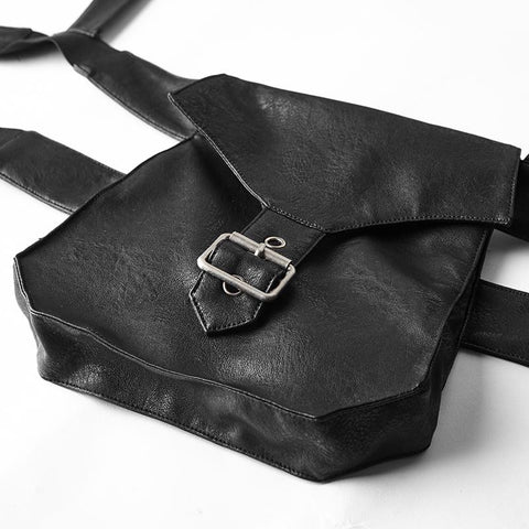 Punk-Accessoires-Träger mit rauer Textur, Taschen und verstellbarer Schnalle