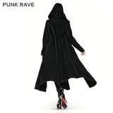 Winter Woolen Long Black Gothic Mantel für Frauen Zwei tragen Imitation Pelzmantel