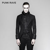 Steampunk Vintage Jacquard Punk Jacke informellen Stil gefälschte zweiteilige