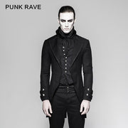 Steampunk Vintage Jacquard Punk Jacke informellen Stil gefälschte zweiteilige