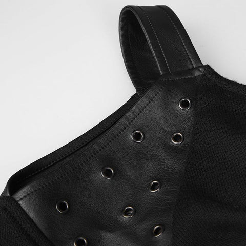 Winter Baumwolle Stretch Strick Punk Rock Pullover für Frauen