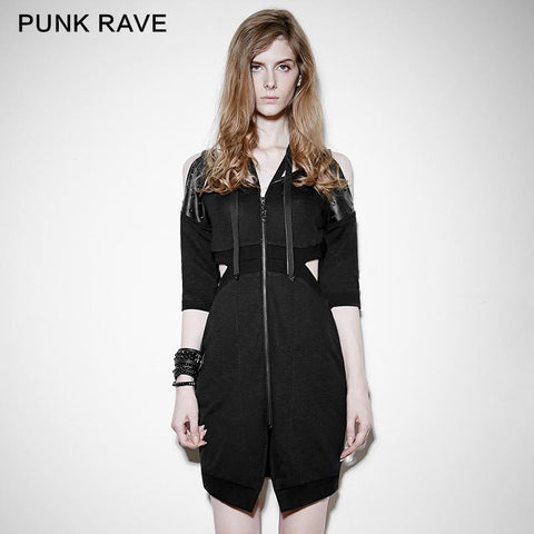 Winter Baumwolle Stretch Strick Punk Rock Pullover für Frauen