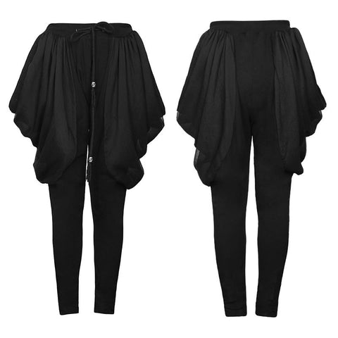 Black Knight Soft Chiffon Harem Punk Hose