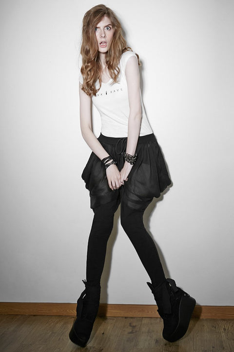 Black Knight Soft Chiffon Harem Punk Hose