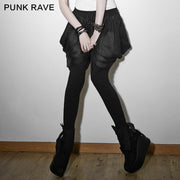 Black Knight Soft Chiffon Harem Punk Hose
