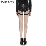 Neueste Mode Sexy Frauen Vintage Leder Punk Hose
