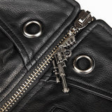 Neueste Mode Sexy Frauen Vintage Leder Punk Hose
