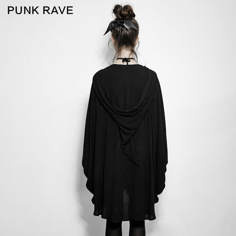 Bequeme Black Bats Punk Jacke mit doppelten Reißverschlüssen
