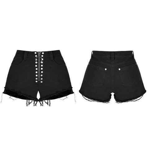 Tägliche Nieten Punk Hosen Hohe Taille Shorts