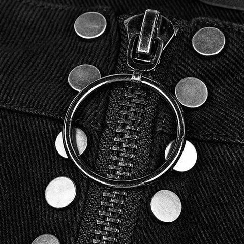 Tägliche Nieten Punk Hosen Hohe Taille Shorts