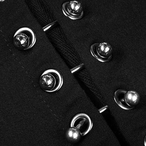 Semi High Neck Tops Ärmellose Punk-Weste mit Reißverschluss