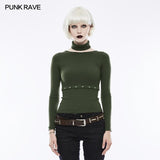 Täglicher Soft Split Punk Sweater mit separatem Kragen