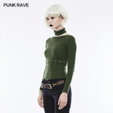 Täglicher Soft Split Punk Sweater mit separatem Kragen