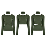 Täglicher Soft Split Punk Sweater mit separatem Kragen