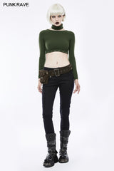 Täglicher Soft Split Punk Sweater mit separatem Kragen