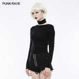 Täglicher Soft Split Punk Sweater mit separatem Kragen