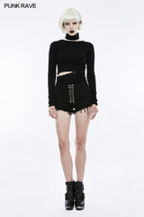 Täglicher Soft Split Punk Sweater mit separatem Kragen