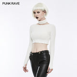 Täglicher Soft Split Punk Sweater mit separatem Kragen