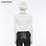 Täglicher Soft Split Punk Sweater mit separatem Kragen