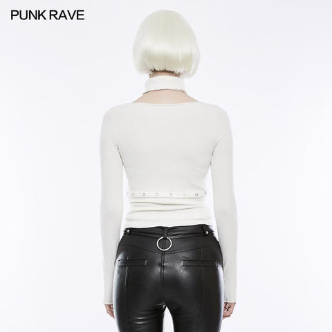Täglicher Soft Split Punk Sweater mit separatem Kragen