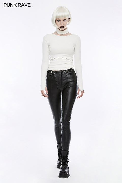 Täglicher Soft Split Punk Sweater mit separatem Kragen
