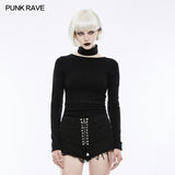 Täglicher Soft Split Punk Sweater mit separatem Kragen