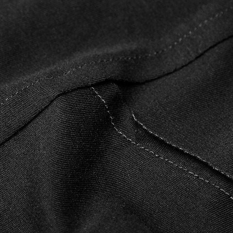 Spitze Unregelmäßiges Aushöhlen Langarm Gothic T-Shirt