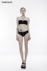 Persönlichkeit Badebekleidung Punk Accessoires Stretch Badeanzug Bottom