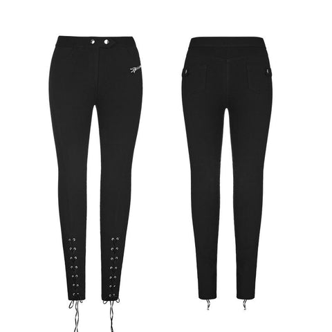Täglich dehnbare Punkhosen Skinny Leggings