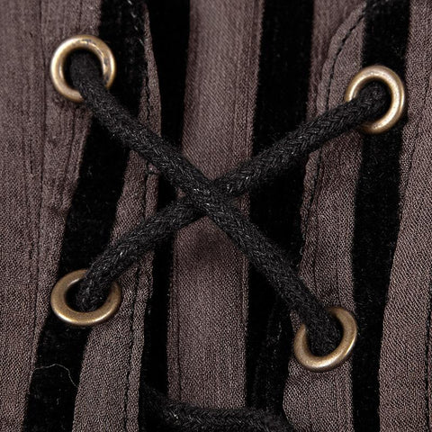 Transparent gestreiftes Punk Shirt Steampunk Bluse