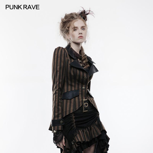 Steampunk High-Low Style Punk Jacke für Frauen