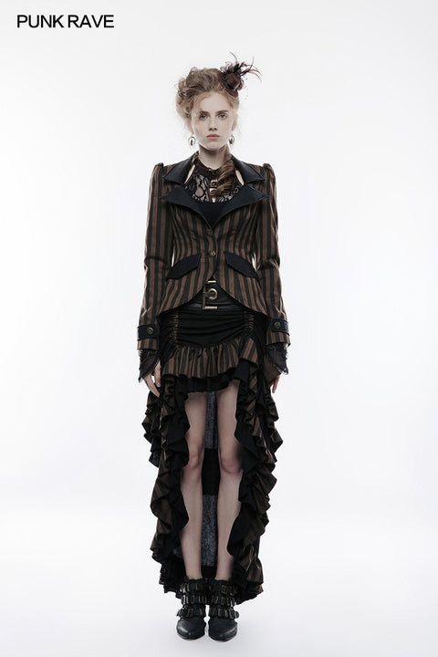 Steampunk High-Low Style Punk Jacke für Frauen