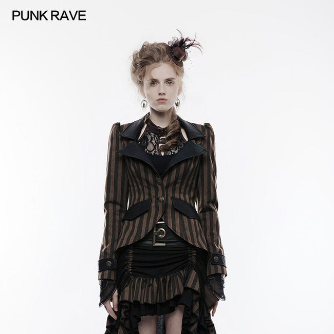 Steampunk High-Low Style Punk Jacke für Frauen