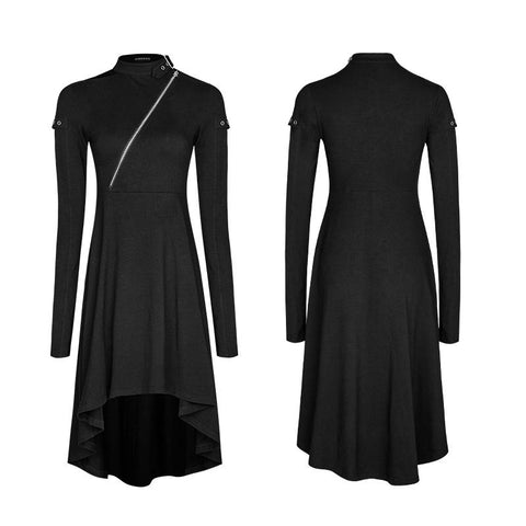 Persönlichkeit Punk Kleid mit Hollow Out und Reißverschluss Design