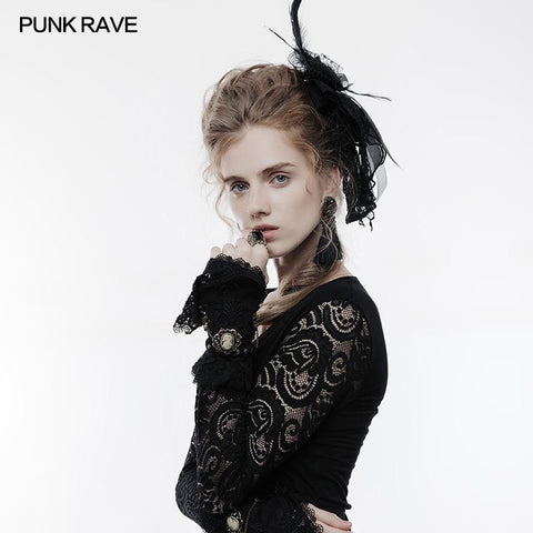 Mesh Stoff Punk Accessoire Spitze Steampunk Handschuh
