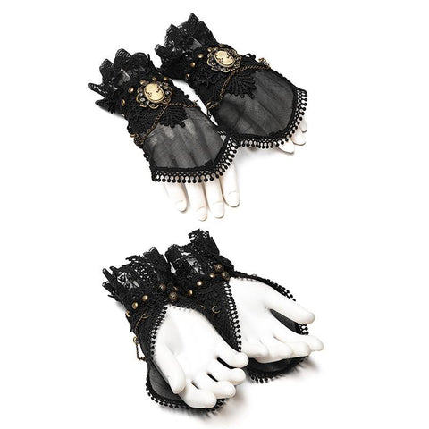 Mesh Stoff Punk Accessoire Spitze Steampunk Handschuh
